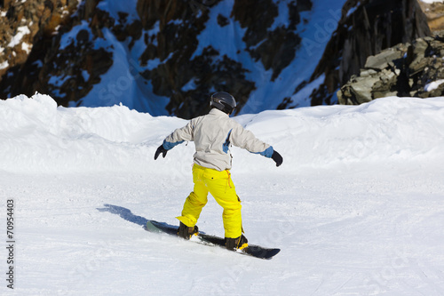 Skier at mountains ski resort Innsbruck - Austria