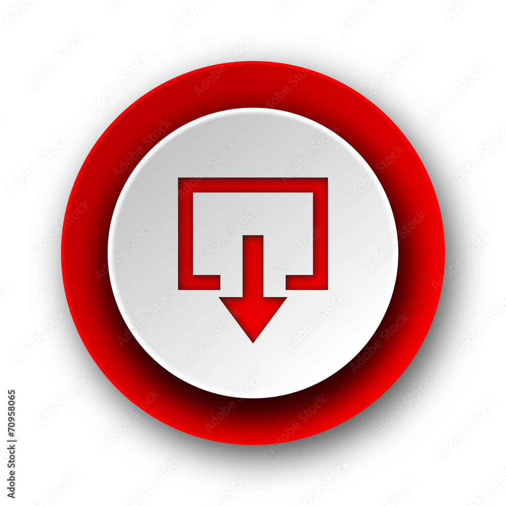 exit red modern web icon on white background exit red modern web icon on white background