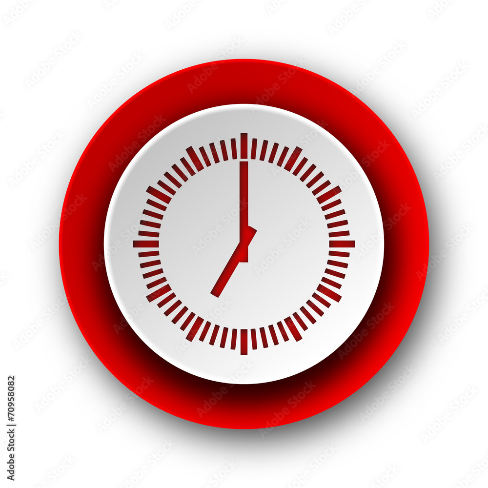 time red modern web icon on white background time red modern web icon on white background