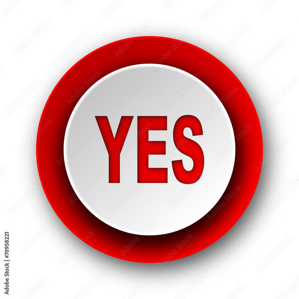 yes red modern web icon on white background yes red modern web icon on white background