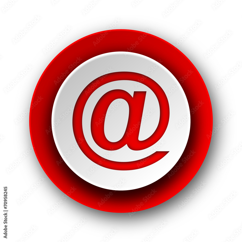email red modern web icon on white background email red modern web icon on white background