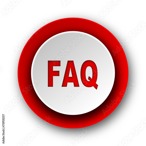 Free Download faq red modern web icon on white background - GFXLoad