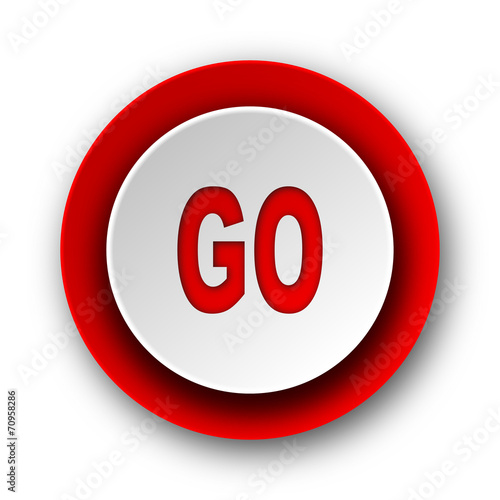 go red modern web icon on white background
