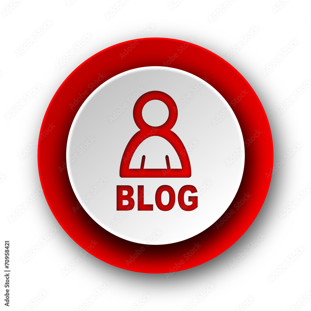 blog red modern web icon on white background blog red modern web icon on white background