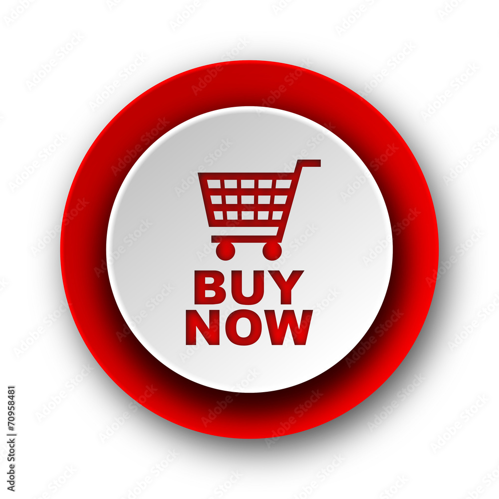buy now red modern web icon on white background buy now red modern web icon on white background