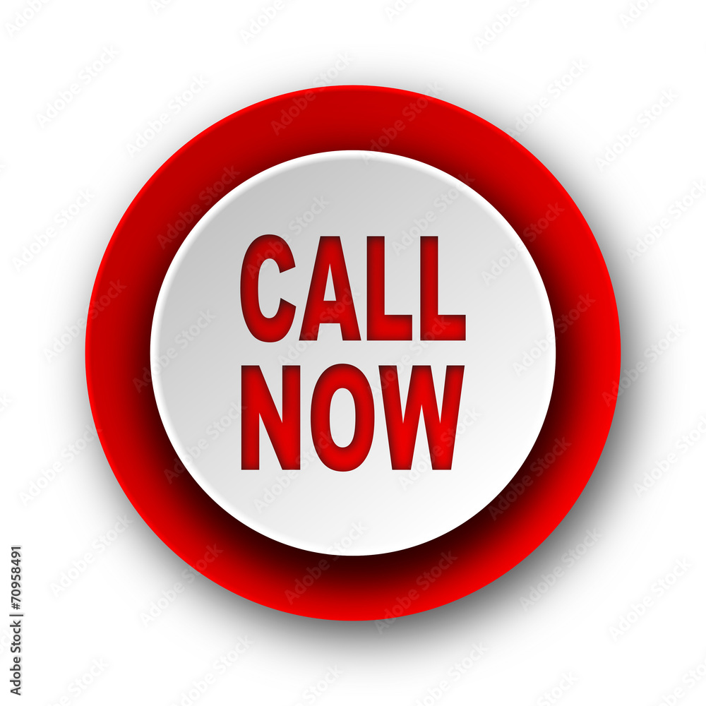 call now red modern web icon on white background call now red modern web icon on white background
