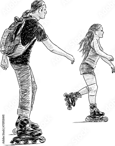 siblings skating