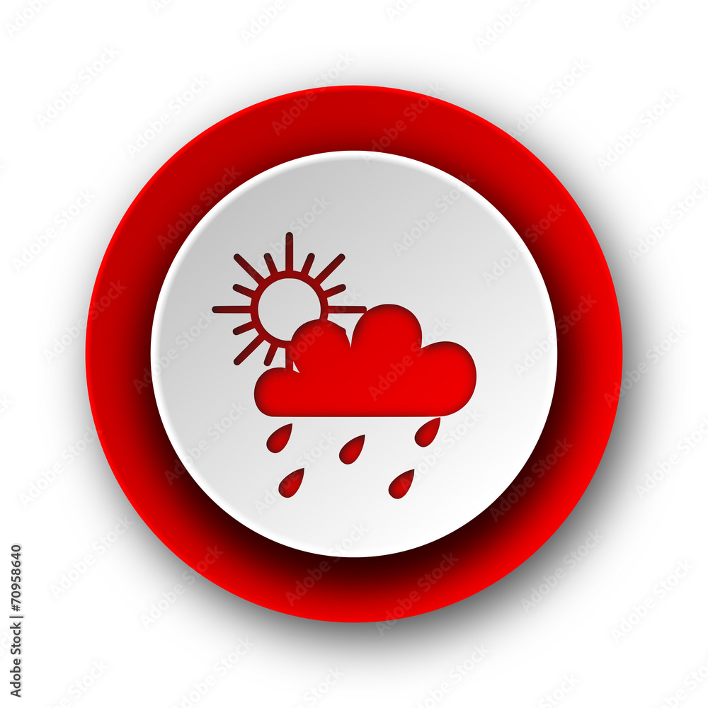 rain red modern web icon on white background rain red modern web icon on white background