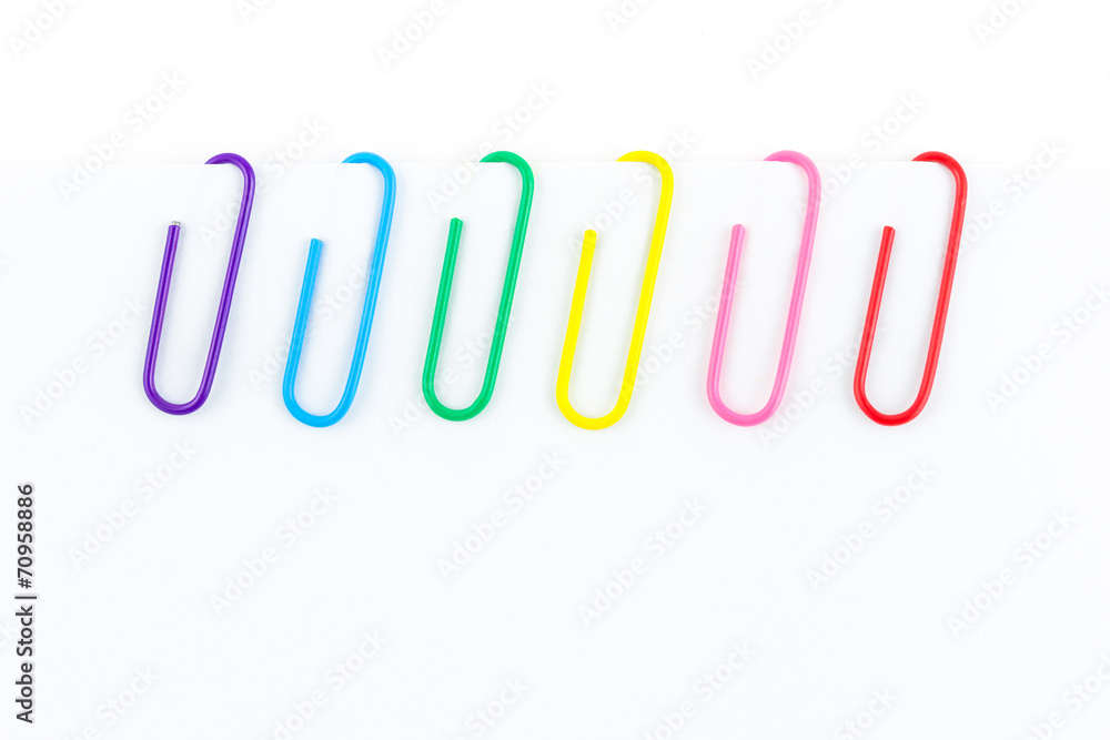 paperclips isolated on white background paperclips isolated on white background