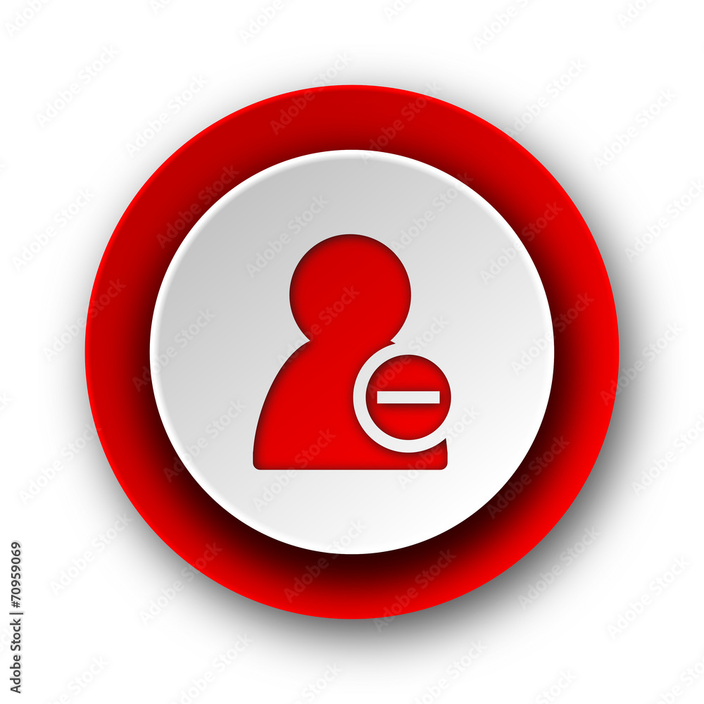 remove contact red modern web icon on white background remove contact red modern web icon on white background