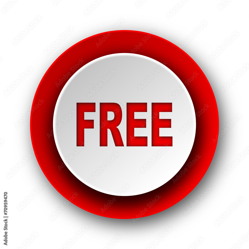 free red modern web icon on white background free red modern web icon on white background