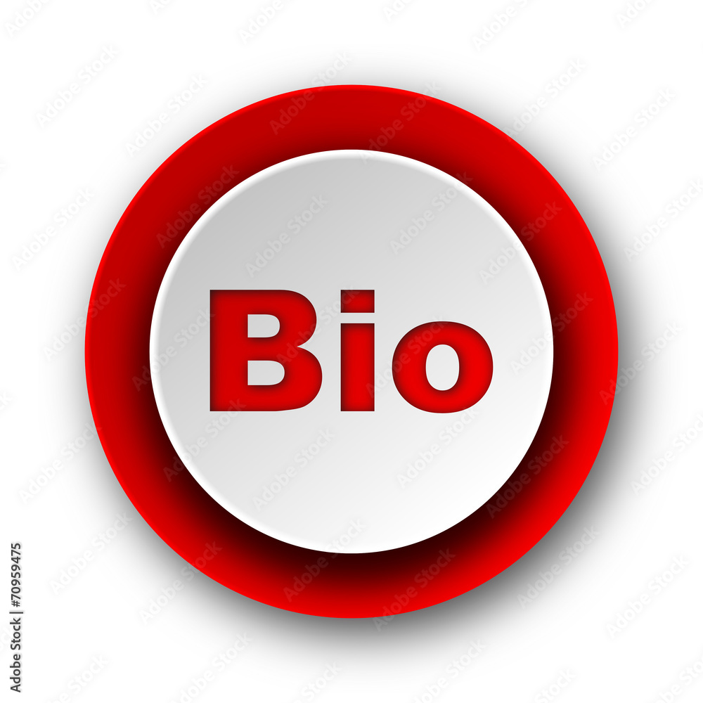 bio red modern web icon on white background bio red modern web icon on white background