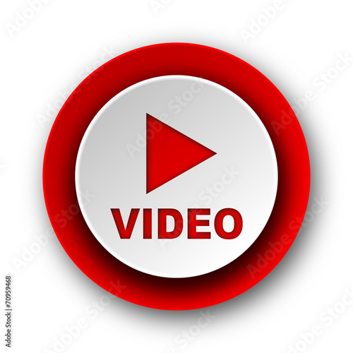 video red modern web icon on white background Free Download video red modern web icon on white background - GFXLoad