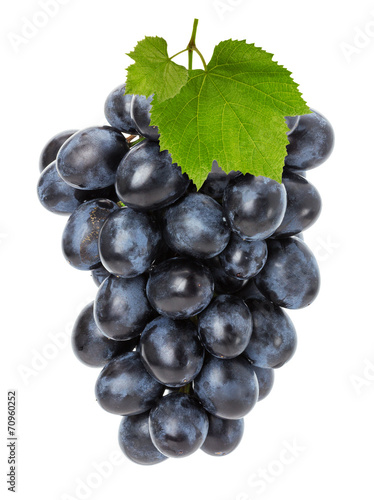 juicy grapes isolated on the white background