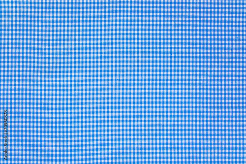 Blue to white checkered piece of cloth