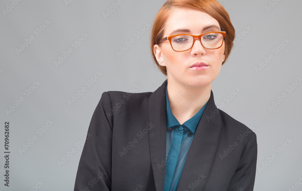 red-haired businesswoman's porttrait