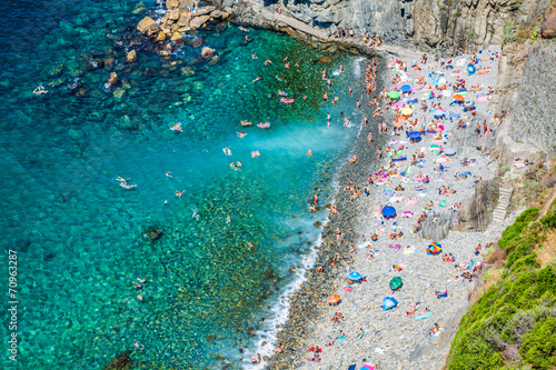 Obraz na płótnie Riomaggiore coast, Cinque Terre, Italy w salonie