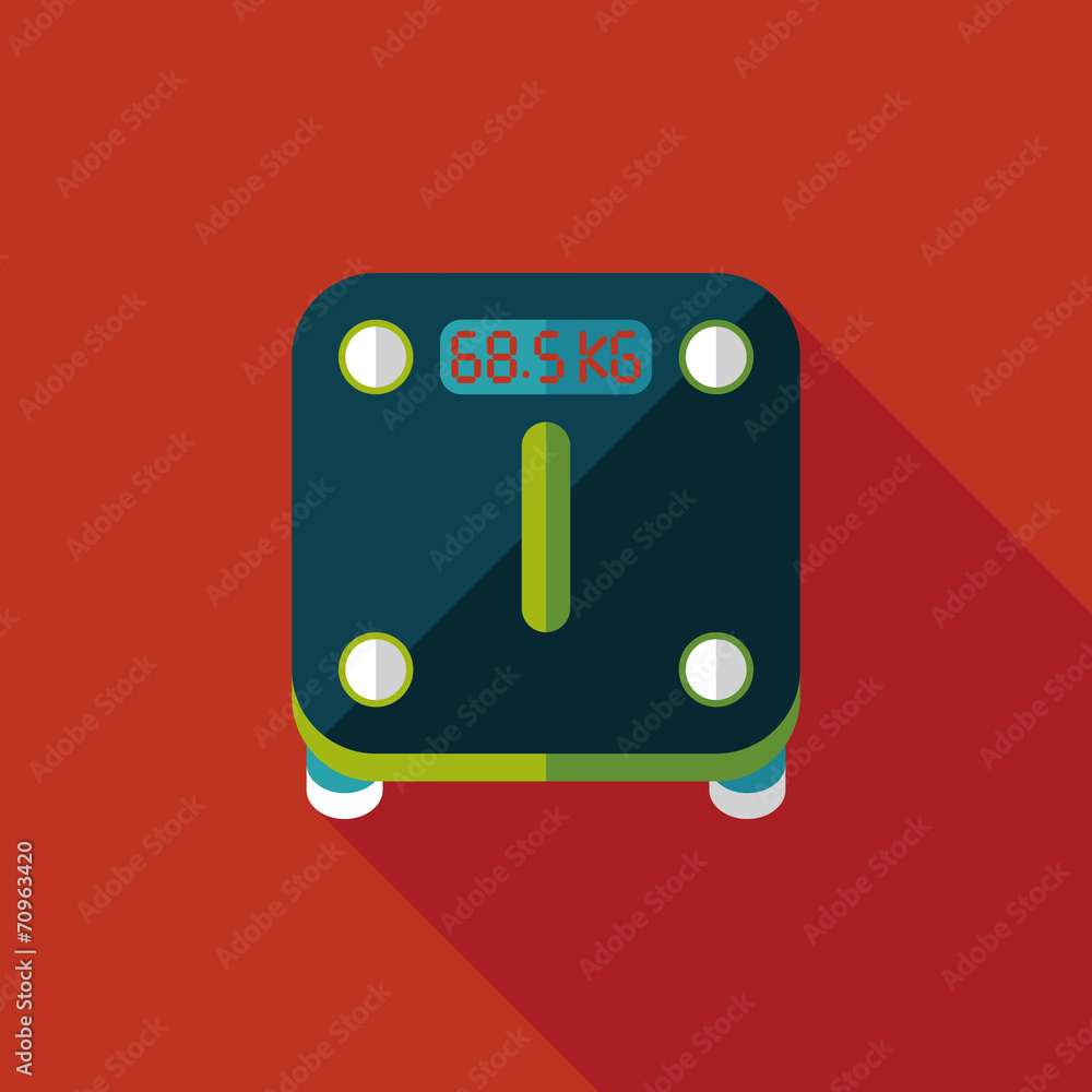 Weight scale flat icon with long shadow Weight scale flat icon with long shadow