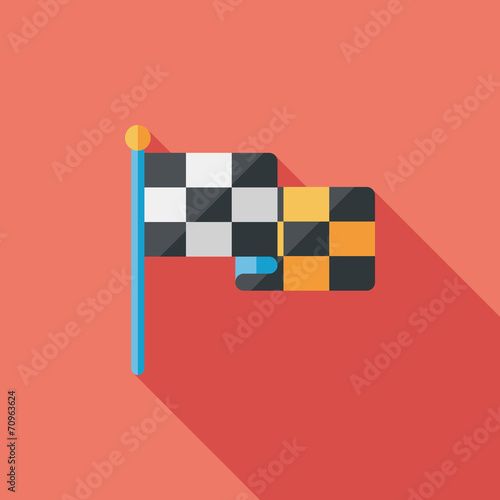 racing flags flat icon with long shadow,eps10