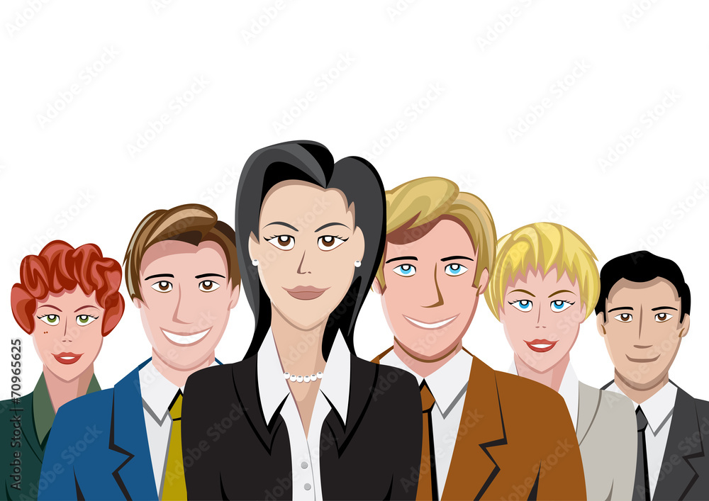 businesswoman with her working group businesswoman with her working group