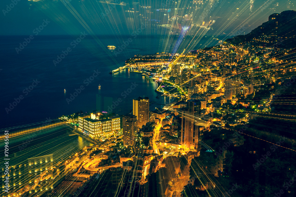 Futuristic radial blur background perspective