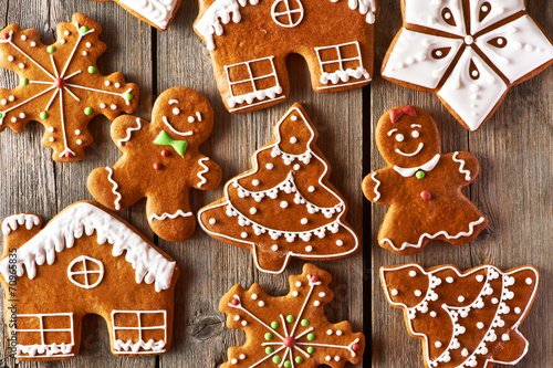 Christmas homemade gingerbread cookies