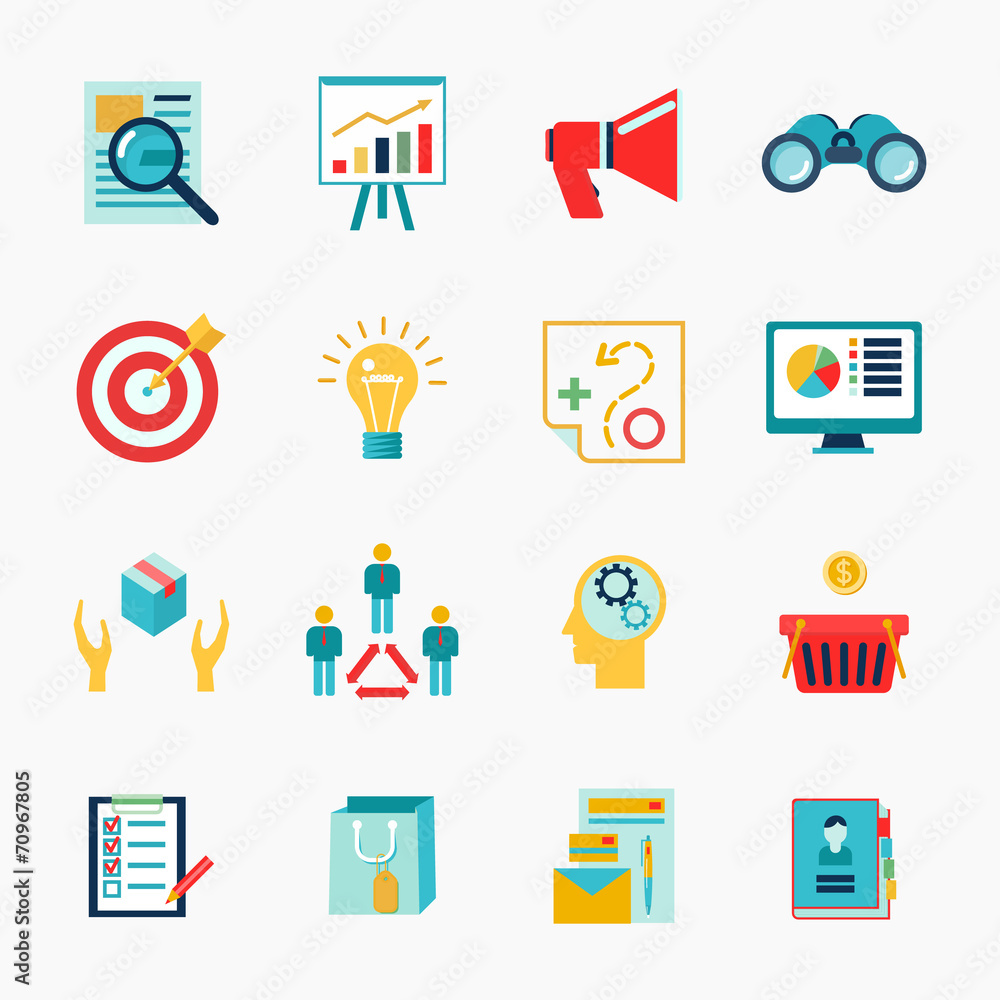 Marketers flat icon