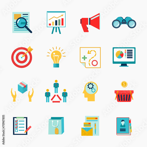 Marketers flat icon