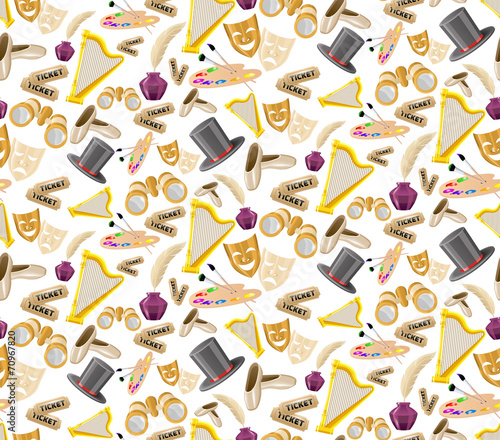 Theatre seamless pattern