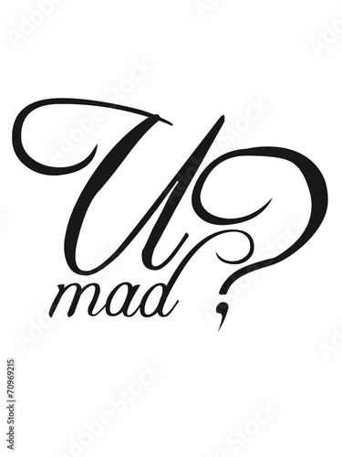 U mad Text Cool Logo Design