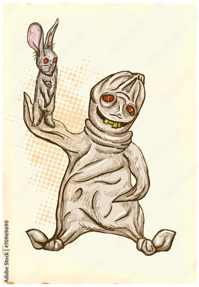 Photography boogey - hand drawing, vector