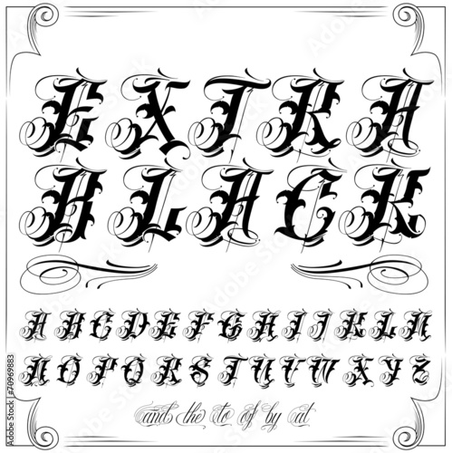 Extra Black Lettering
