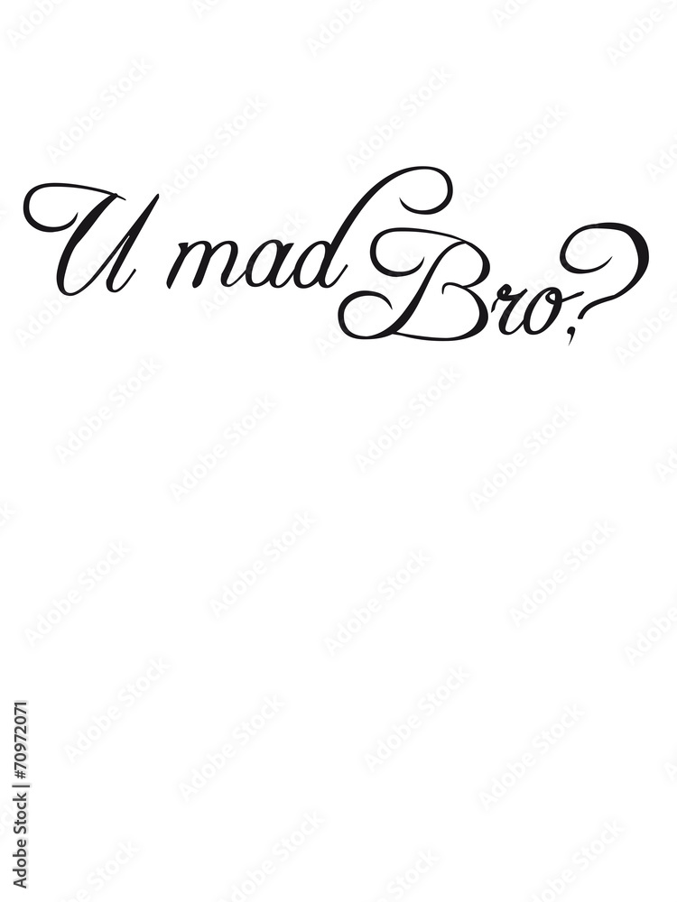 U mad Bro Text Logo Design