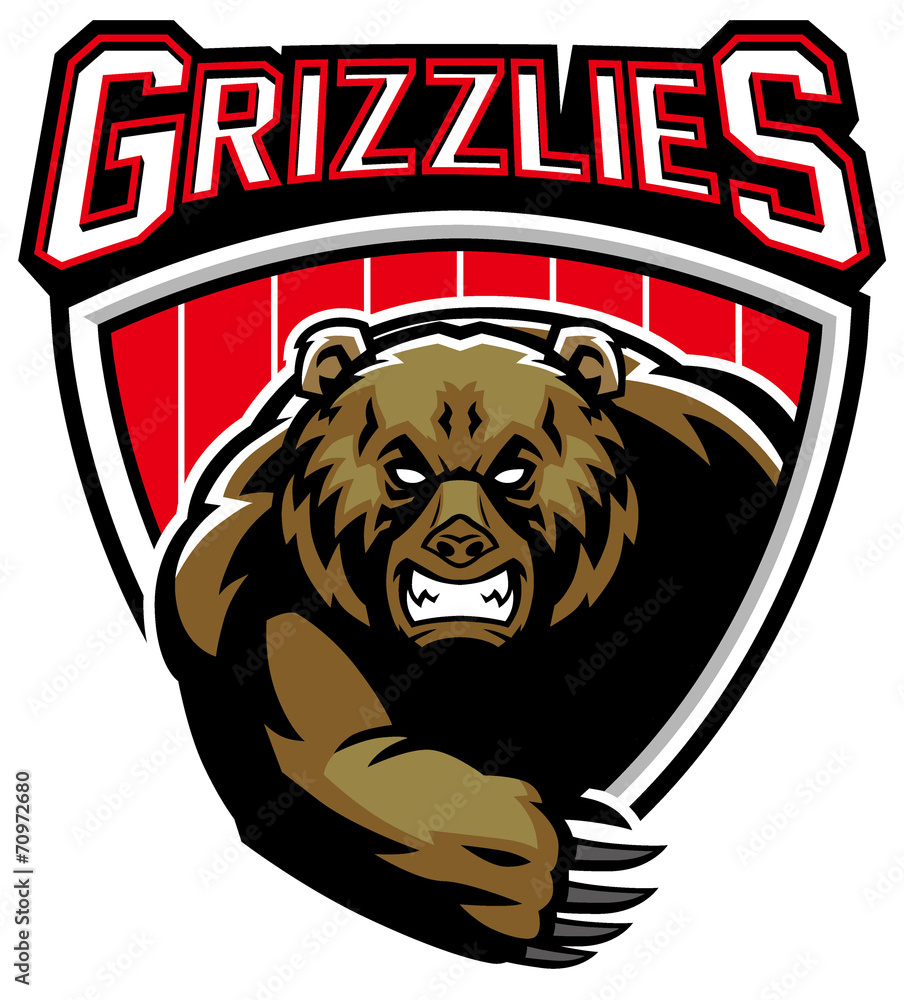 Obraz premium grizzly bear mascot