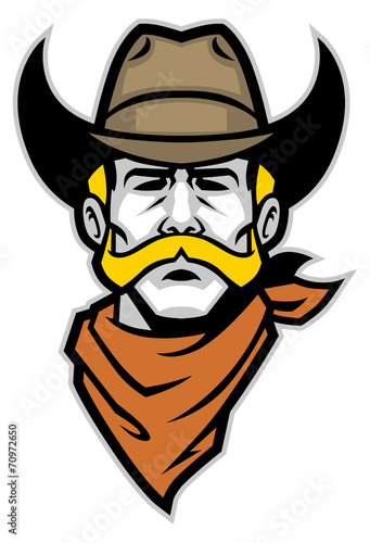 cowboy head mascot