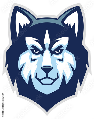 husky dog head mascot