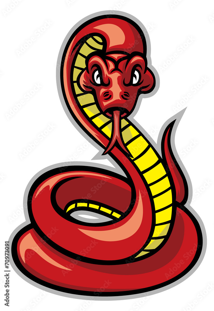 Naklejka premium snake mascot