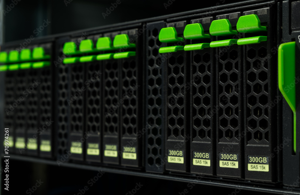 Hard disk in server slot. Hard disk in server slot.