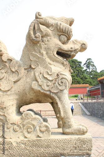 Chinese Stone Lion Statue