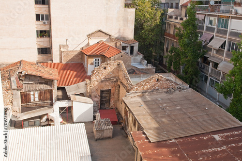 Ancient and modern Athens, Greece.