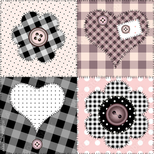 Seamless pink patchwork