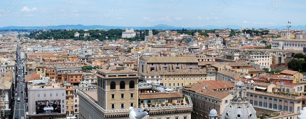 Rome aerial view from Vittorio Emanuele monument