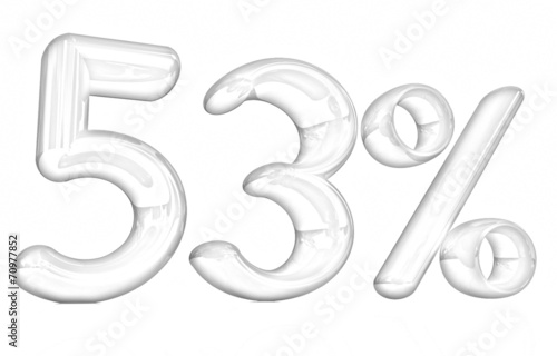 3d "53" - fifty three percent. Pencil drawing