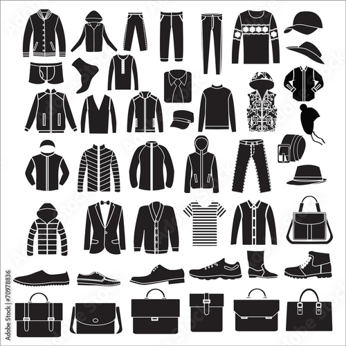 Men s fashion Clothes and accessories   - Illustration