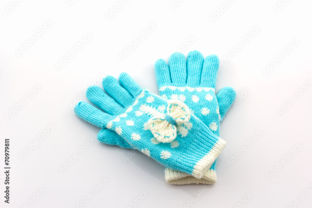 Colorful woolen glove. Colorful woolen glove.