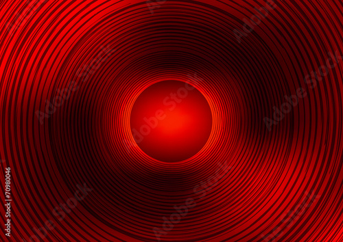Abstract red tunnel