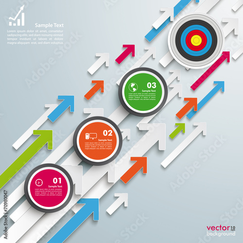 Colored Arrows Growth Circles Target