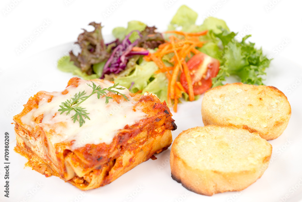 lasagna isolated on white lasagna isolated on white