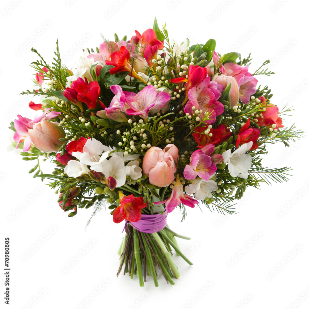 Obraz premium Bukiet kwiatów frezji
