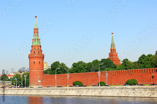 Vodozvodnaya and Borovitskaya towers of the Moscow Kremlin